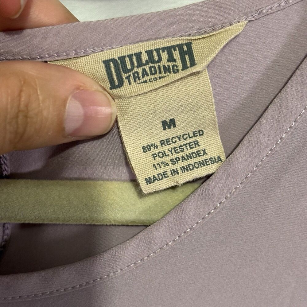 Duluth Trading Co. Flexcellence Purple Dress Size Medium Wicking Athleisure - Picture 5 of 8